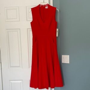 Eliza J Red V-neck Sleeveless Dress